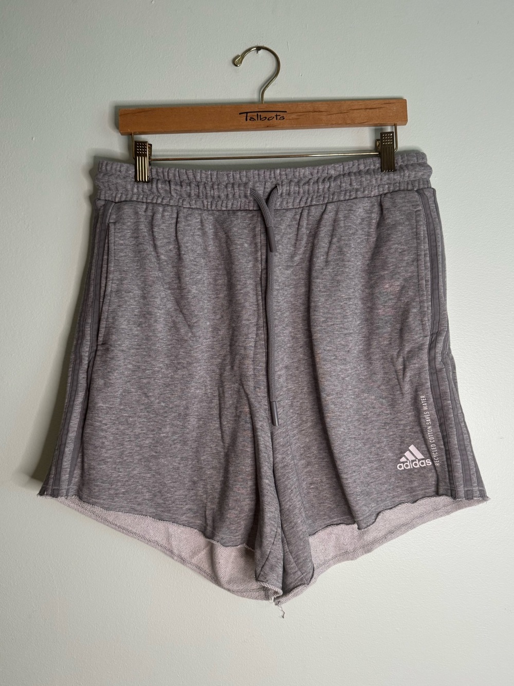 Adidas Women’s Gray Athletic Shorts with Drawstring (L)